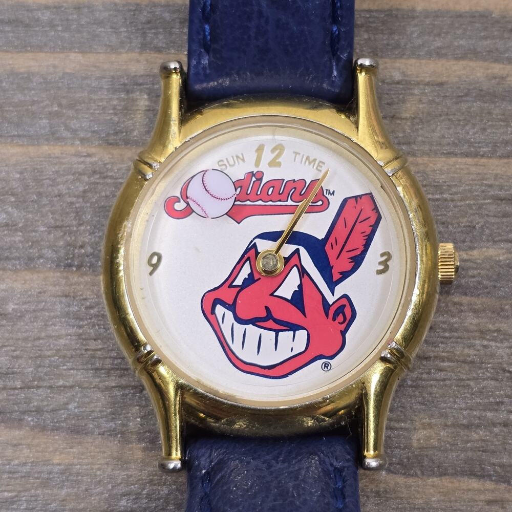 Vintage 1996 - Sun Time - Women's Wristwatch- Cleveland Indians Chief Wahoo
